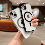 Transparent MagSafe Hard iPhone Case with Built-in Camera Glass Protector