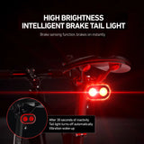 INNCNN Bicycle lamps Smart Brake Sensing Front Rear Light