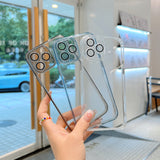 Premium Full Transparent iPhone Case with Camera Glass Protector
