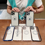 Diamond Texture Clear iPhone Case with Camera Glass Protector