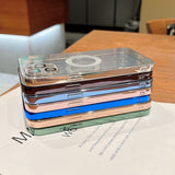 Diamond Texture Clear iPhone Case with Camera Glass Protector