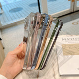 Transparent Plating Process iPhone Case with Built-in Camera Glass Protector