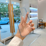 Premium Full Transparent iPhone Case with Camera Glass Protector