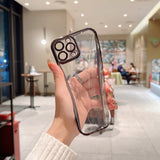 Plating Process Clear iPhone Case with Camera Glass Protector
