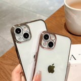 High Transparent Plating Processed iPhone Case