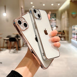 High Transparent Plating Processed iPhone Case