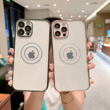 Diamond Texture Clear iPhone Case with Camera Glass Protector