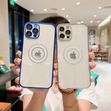 Diamond Texture Clear iPhone Case with Camera Glass Protector