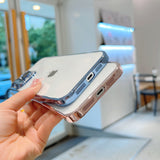 Transparent Plating Process iPhone Case with Built-in Camera Glass Protector