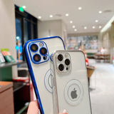 Diamond Texture Clear iPhone Case with Camera Glass Protector