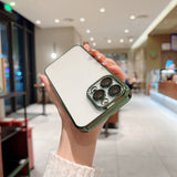 Plating Process Clear iPhone Case with Camera Glass Protector