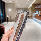 Plating Process Clear iPhone Case with Camera Glass Protector