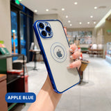 Diamond Texture Clear iPhone Case with Camera Glass Protector