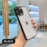 Transparent Plating Process iPhone Case with Built-in Camera Glass Protector