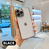 Premium Full Transparent iPhone Case with Camera Glass Protector