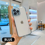 Premium Full Transparent iPhone Case with Camera Glass Protector