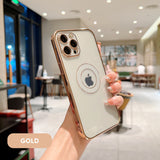 Diamond Texture Clear iPhone Case with Camera Glass Protector