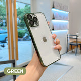 Transparent Plating Process iPhone Case with Built-in Camera Glass Protector