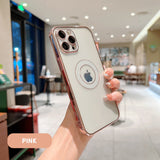 Diamond Texture Clear iPhone Case with Camera Glass Protector