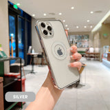 Diamond Texture Clear iPhone Case with Camera Glass Protector