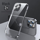 iPhone Clear Slim Camera Glass Protector Hard Cases
