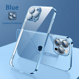iPhone Clear Slim Camera Glass Protector Hard Cases