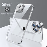 iPhone Clear Slim Camera Glass Protector Hard Cases