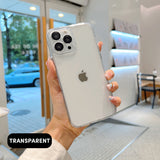 Premium Full Transparent iPhone Case with Camera Glass Protector
